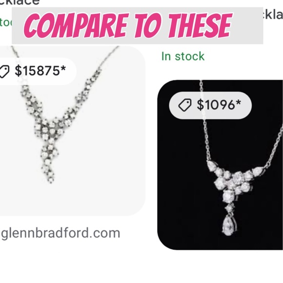 N238 Pilgrim NWT Danish Clear Silver Rivoli Crystal Pendant Extender Chain - Picture 6 of 10